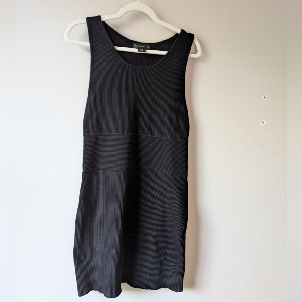 House of Harlow 1960 Black Ribbed Mini Dress
